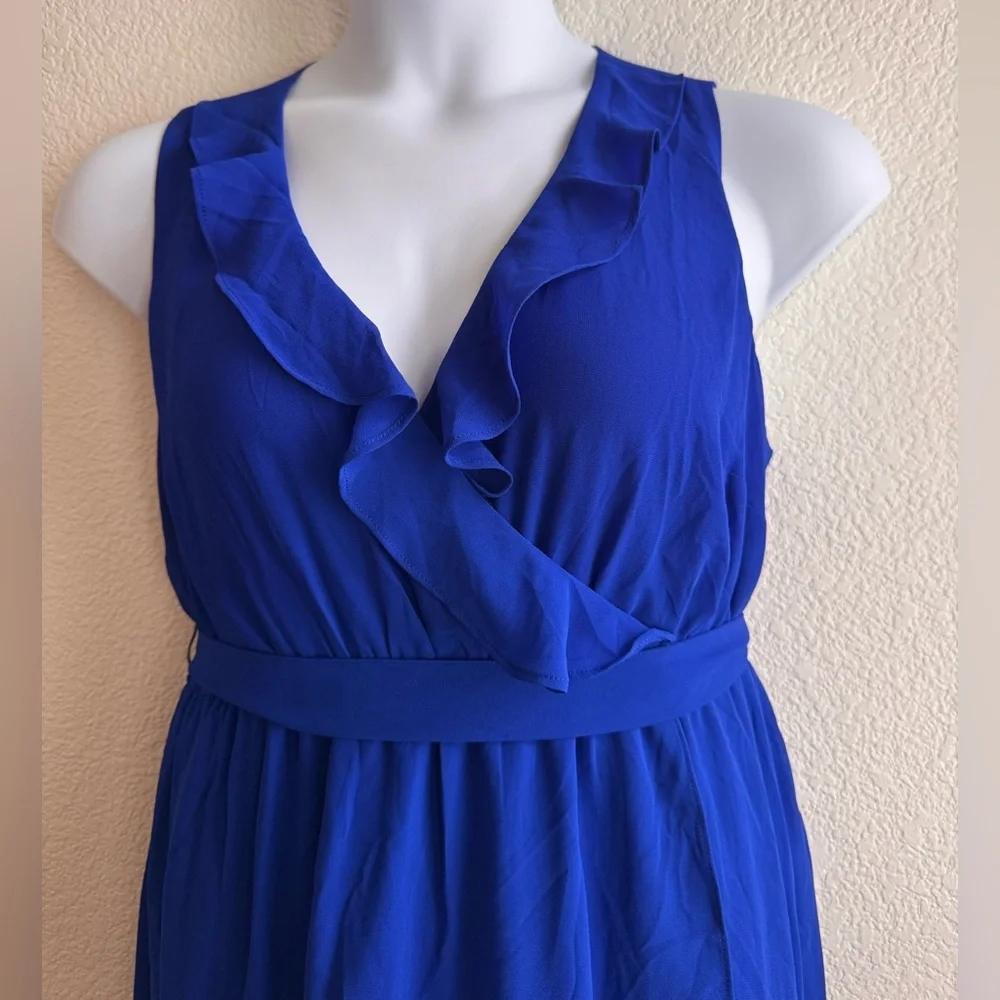 Mini Chiffon Ruffle Surplice Dress 0X